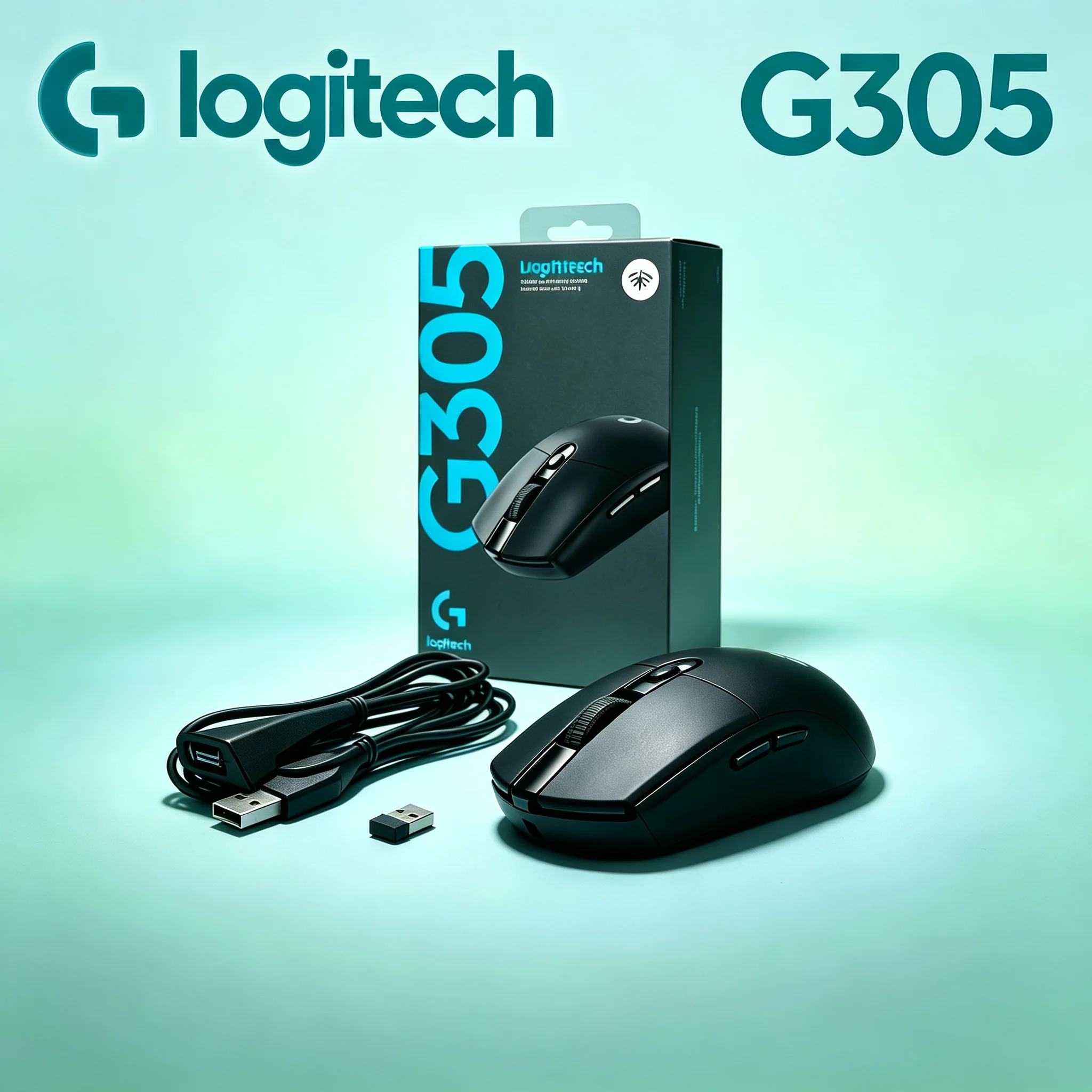 Tournament Grade Logitech G305 LIGHTSPEED Esports Mice, USB Extension Cable Included For Stable Connection, Works For PUBG CS2 V