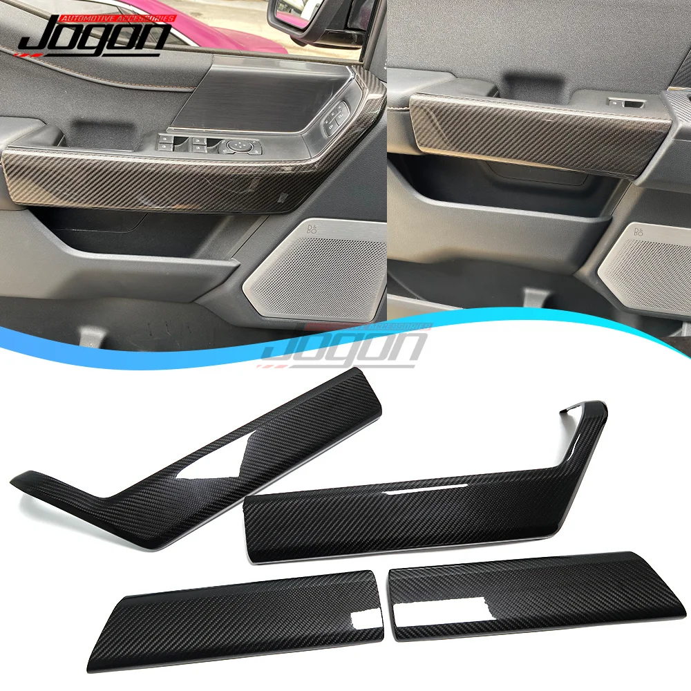 For Ford F150 F-150 Raptor 2021 2022 2023 Car Inner Door Handle Cover Decoration Sticker Protection Carbon Fiber Car Accessories