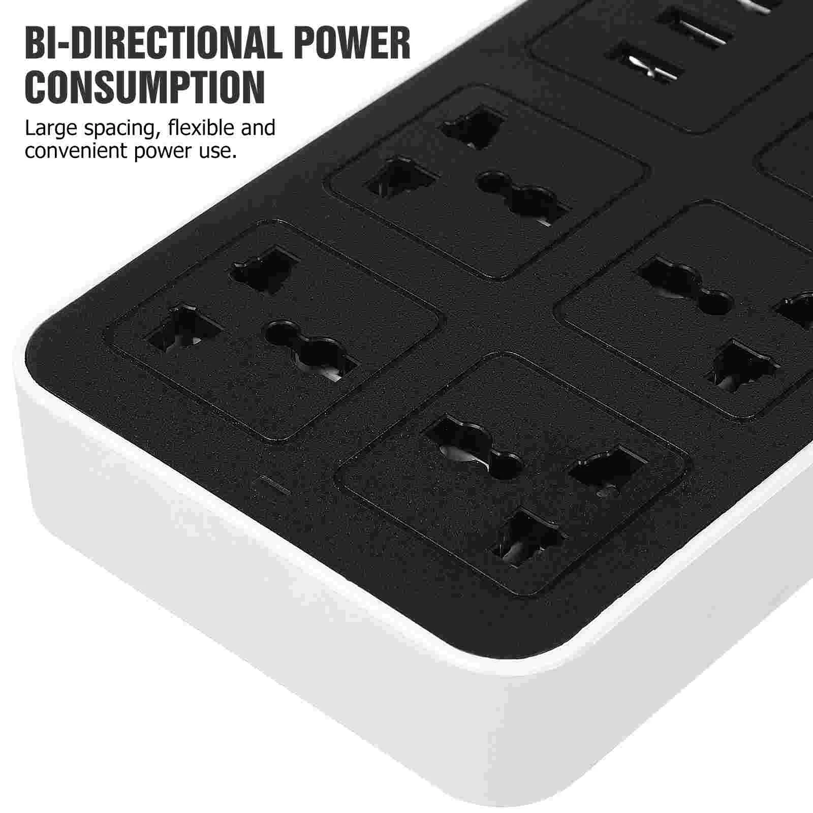 USB Power Strip British Standard Panel Multi-hole Switch Wiring Socket Flat Plug The Extension Cord Abs Row