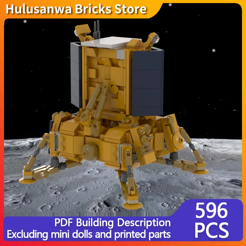

Luna 25 Detection Spacecraft Model MOC Building Bricks War Equipment Modular Technology Gifts Holiday Assemble Children Toy Suit