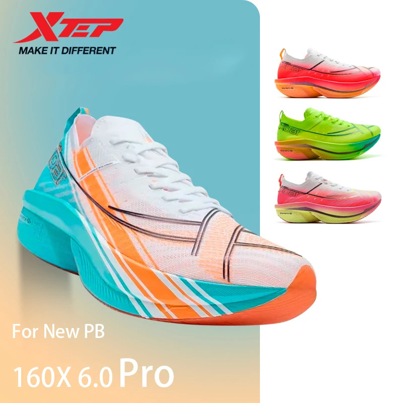 Xtep 160X 6.0 PRO Running Shoes For Men Stable Durable Racing Marathon Light Running Shoes Professional Marathon 975119110003