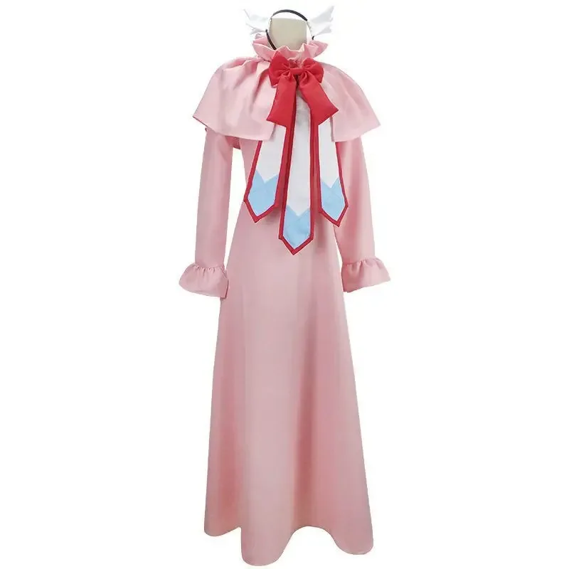 

Новый аниме Fairy Tail Косплей Мавис Вермилион Костюм Парик Розовое Платье Полный комплект Первая Юбка Мастера Гильдии Костюм Хэллоуина2025