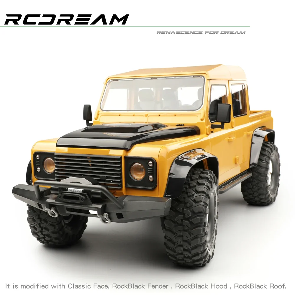 RCDream Hood RockBlack For RD110 RD90 2Door 3Door 4Door 5Door Topless / Pickup / Wagon TRX4 Defender Upgrade parts #D1A2-RB