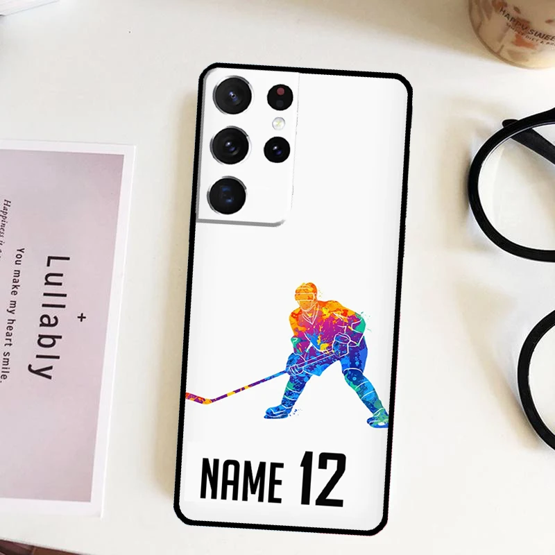 Ice Hockey Personalised Case For Samsung Galaxy S23 S21 S20 FE S8 S9 S10 Note 10 Plus S10e Note 20 S22 Ultra Cover