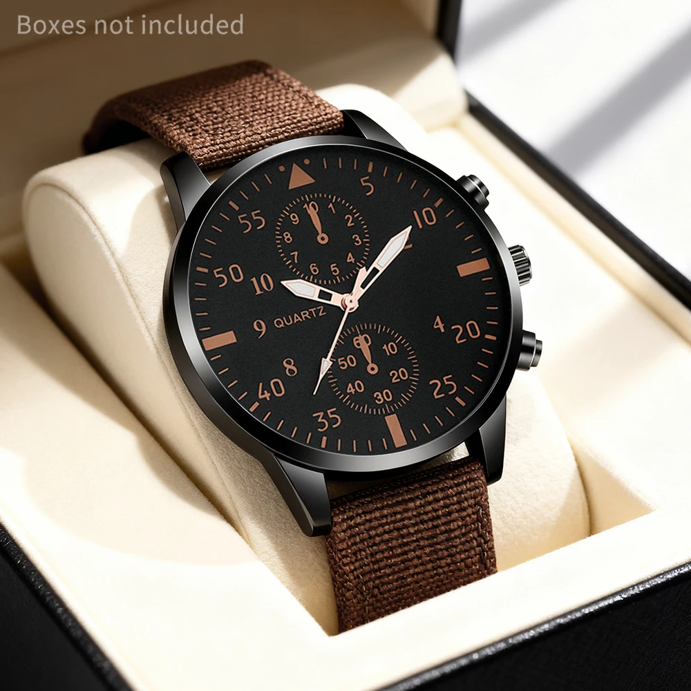 1-piece men's fashion quartz watch, suitable for high-end occasions, the best choice for gifting