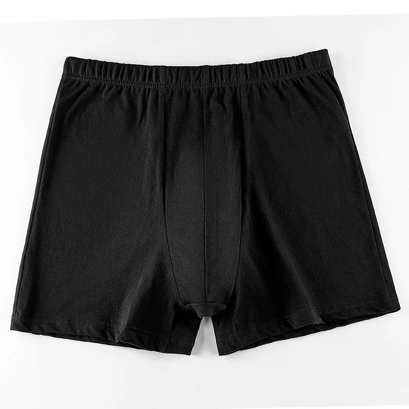 Shorts boxer masculino de tamanho grande, cueca alta, calcinha solta, pacote de 100 algodão, cuecas masculinas, 1pc por lote