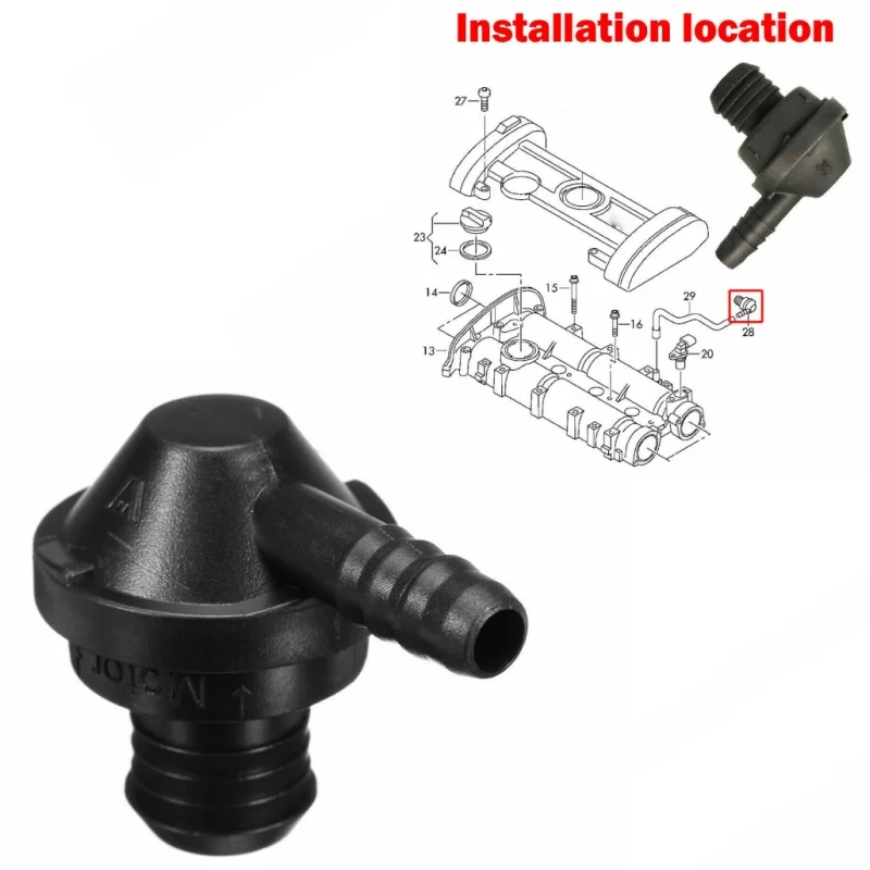 

1pcs Plastic Breather Hose One Way Valve Black Engine Parts For Audi A1 A3 Vw Golf Polo Passat Seat Skoda 030103175B