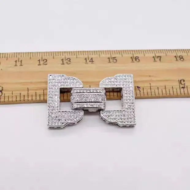 1piece more strings white/ yellow zircon wholesale clasps/hooks Connector FPPJ FOR DIY Jewelry necklace accessory