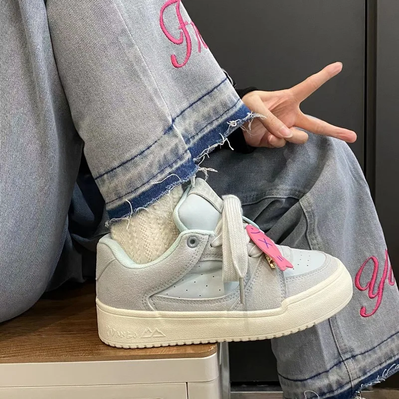 Blue Fish Kawaii Sports Shoes Women's Sneakers Casual Flats Vintage Tennis Female Vulcanize Cute Korean Footwear