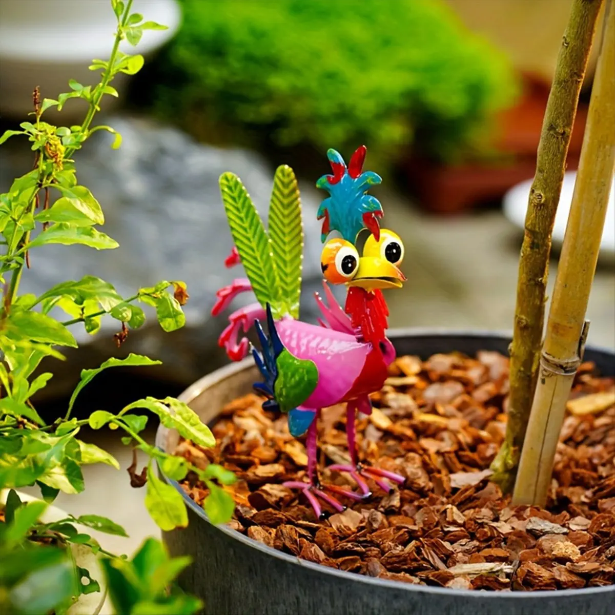2026 Trend 1pc, Outdoor Strange Metal Rooster, Yard Metal Rooster Decoration, Rooster Decoration Garden Chicken Statue Outdoor