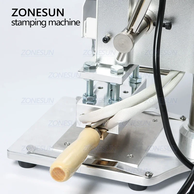 ZONESUN ZS-100A Manual Hot Foil Stamping Machine Bronzing Machine For PVC Card Leather Paper Pencil Stamping Machine