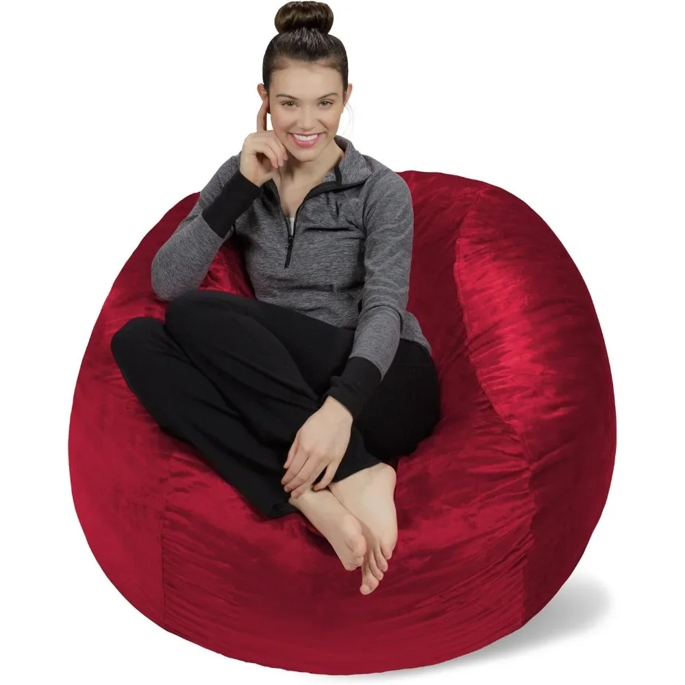 

Ultra Soft Bean Bag Chair - Memory Foam Bean Bag Chair with Microsuede Cover - Stuffed Foam Filled Furniture for Dorm Room