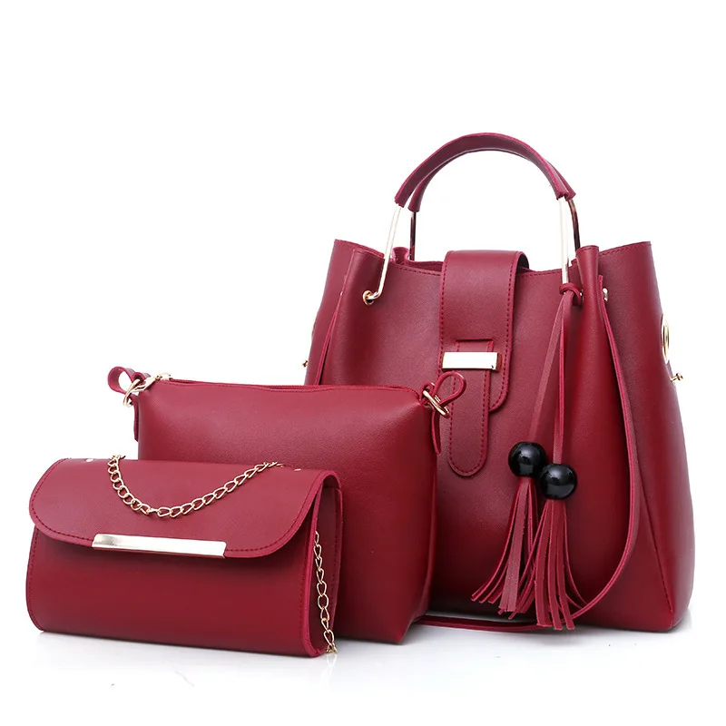 

Women's Tassel Crossbody oulder Bag Handbag 3 Set Bags Soft PU Leather Daily Use Medium Size Single oulder Bag