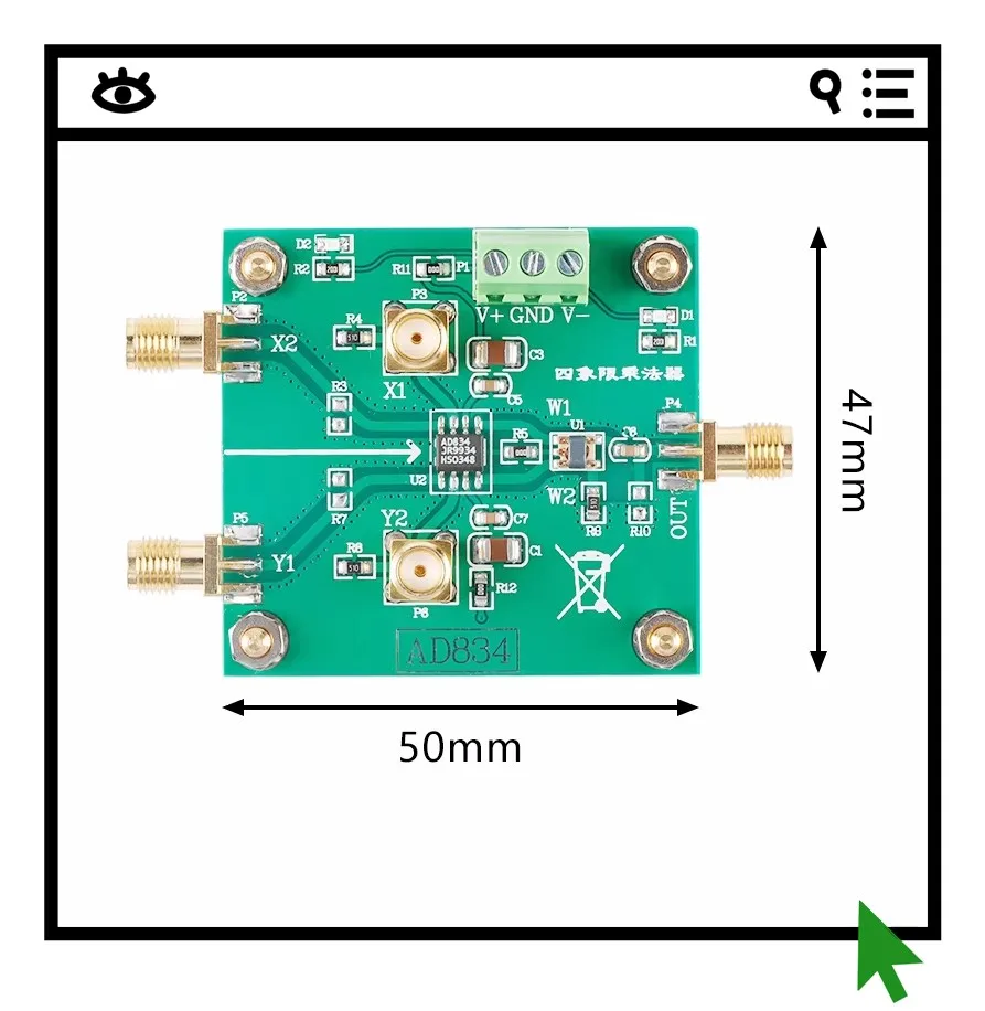 ad834-four-quadrant-multiplier-module-signal-conditioning-power-control-frequency-doubler-500mhz
