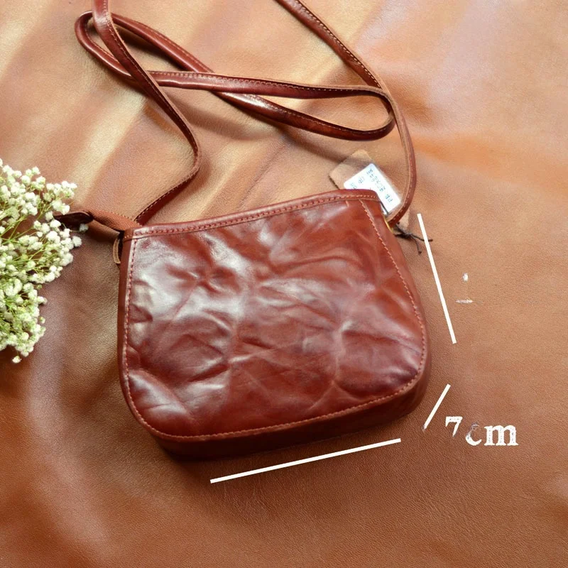 

Top Layer Cowhide Leather Buet Bag Genuine Leather f Circle oulder Crossbody Soft Leather Bag New Retro Artisan Handma...