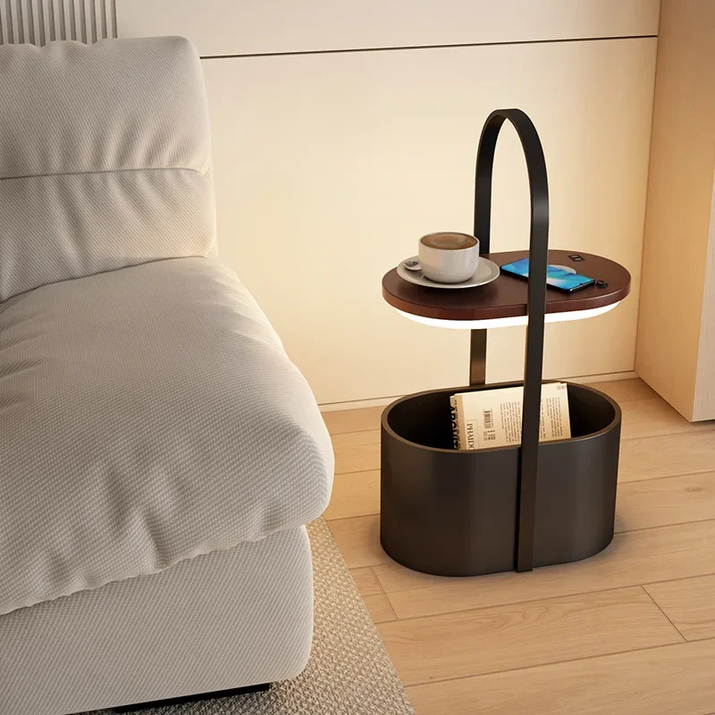 Carrying Basket Design Led Floor Lamps for Living Room Sofa Side Wireless Rechargeable Standing Lamp Bedroom Bedside Light