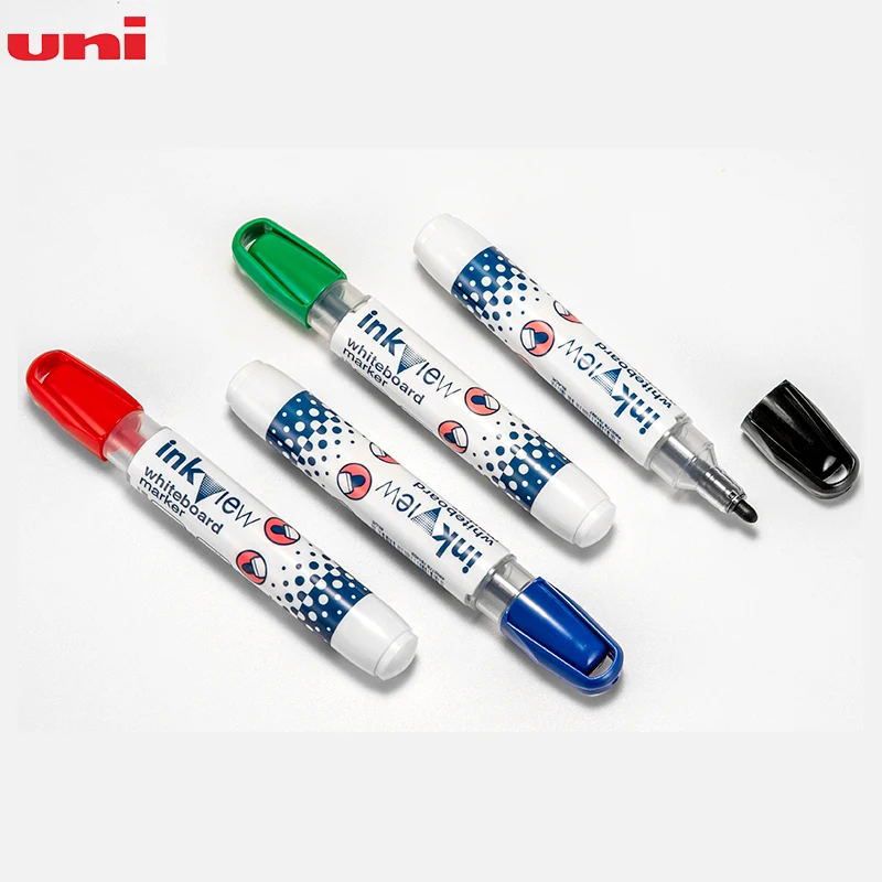 Uni Whiteboard Pen PWB-202 Erasable Marker Pen1.8mm-2.2mm Round Tipped Pen Tip Non Polluting Large Capacity Training Office Tool