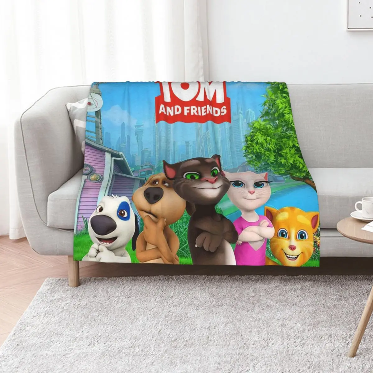 Copy of My Tom and 2 friends Talking About Throw Blanket Kid'S Polar Retros Flannel Fabric Thins valentine gift ideas Blankets
