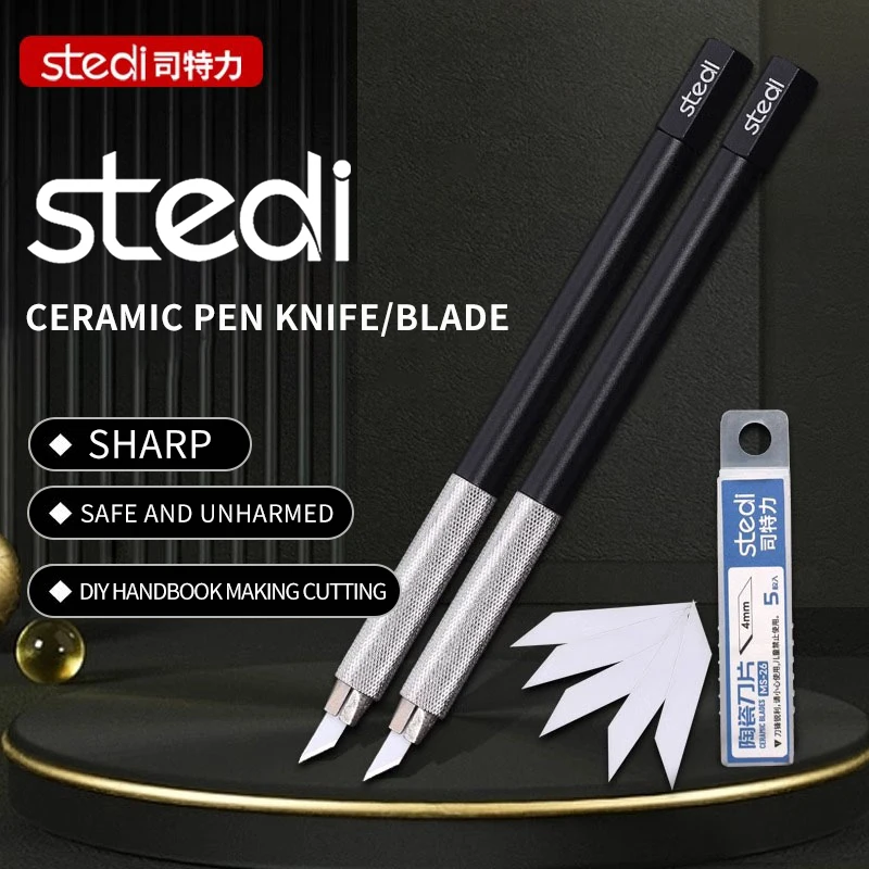 stedi 4mm Ceramic penknife military Gundam cutting spout model dolls assembling carving durable tools scribing tape