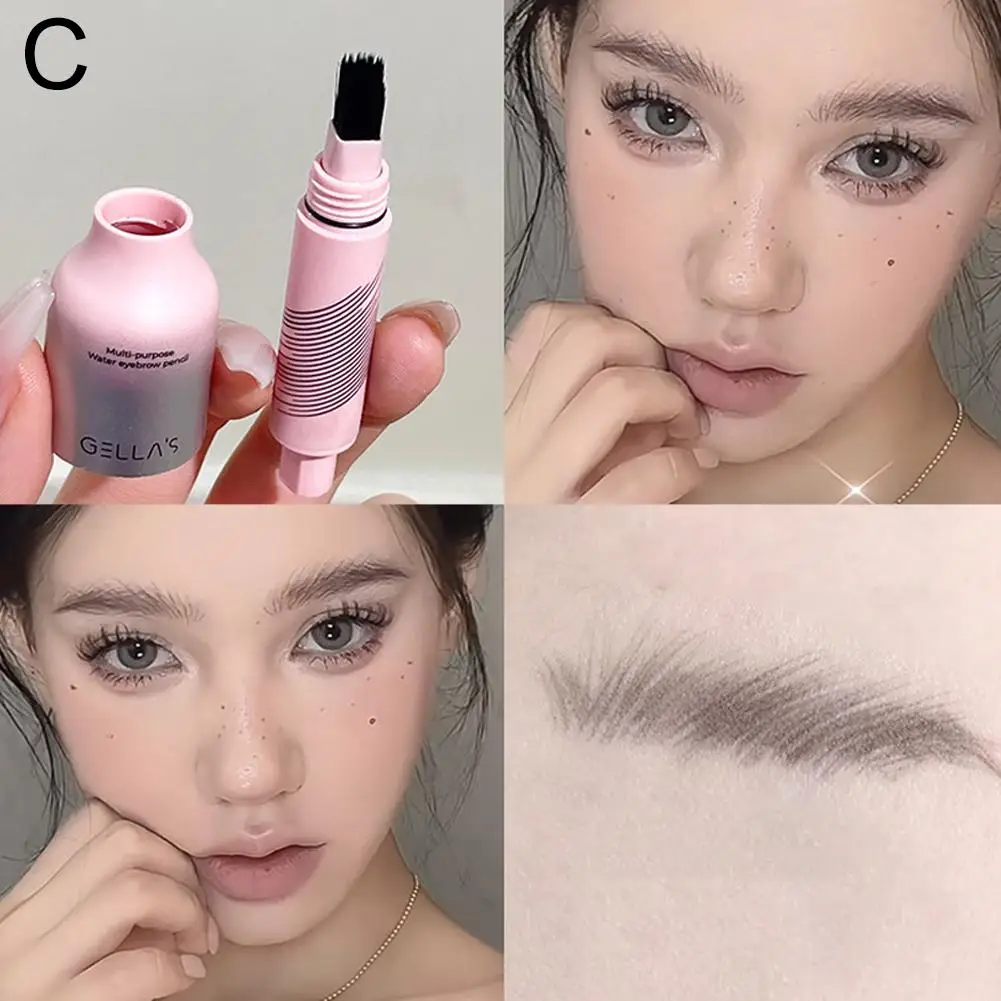 Hair Flow Liquid Water Eyebrow Pencil Hairline Contour Brush Natural 3d Eyebrow Dye No Smudge Waterproof Long-lasting For B M5i9