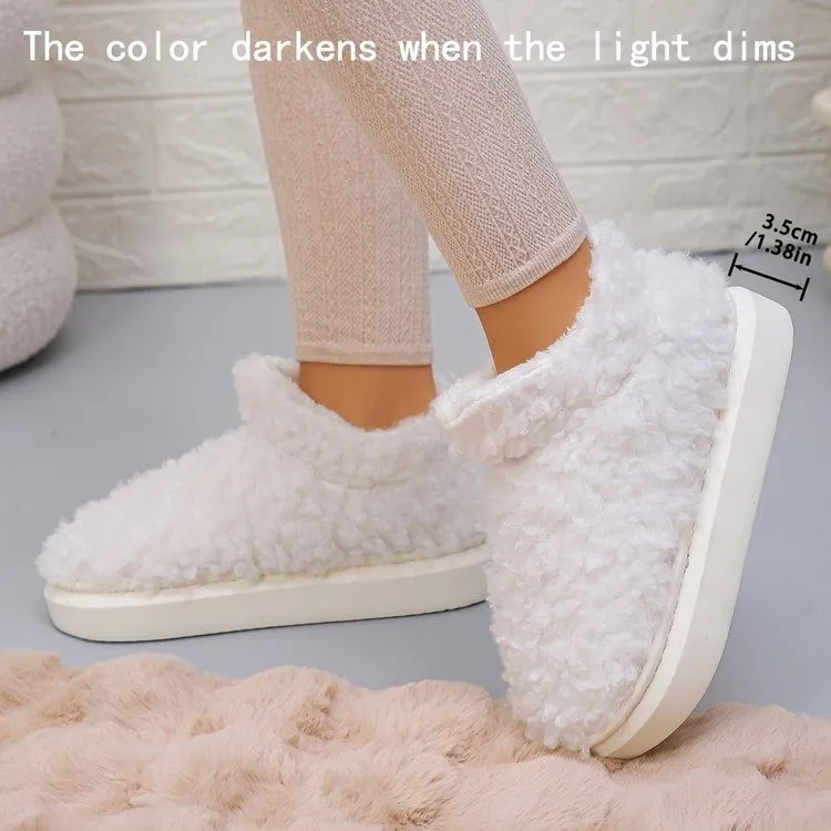 Autumn and winter new cute girl high-top bag, cotton slippers, snow boots, ankle protector, fleece, warm, non-slip shoes