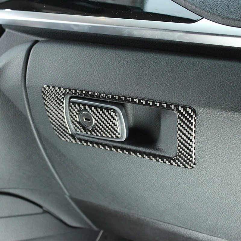 For BMW 3 4 Series F32 F30 F31 F33 F36 3GT F34 2013-2019 Carbon Fiber Car Passenger-side Glove Box Handle Panel Trim Accessories view 4