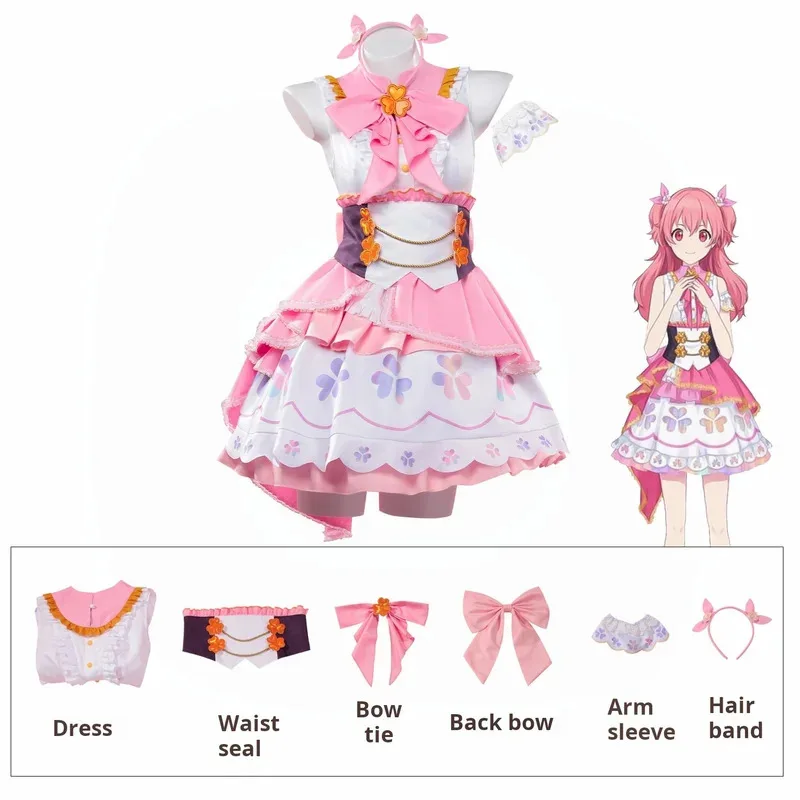 جديد PJSK المزيد من القفز موموي إيري تأثيري حلي شعر مستعار النساء الفتيات هالوين كرنفال فستان الحفلات لوليتا البدلة hh:5