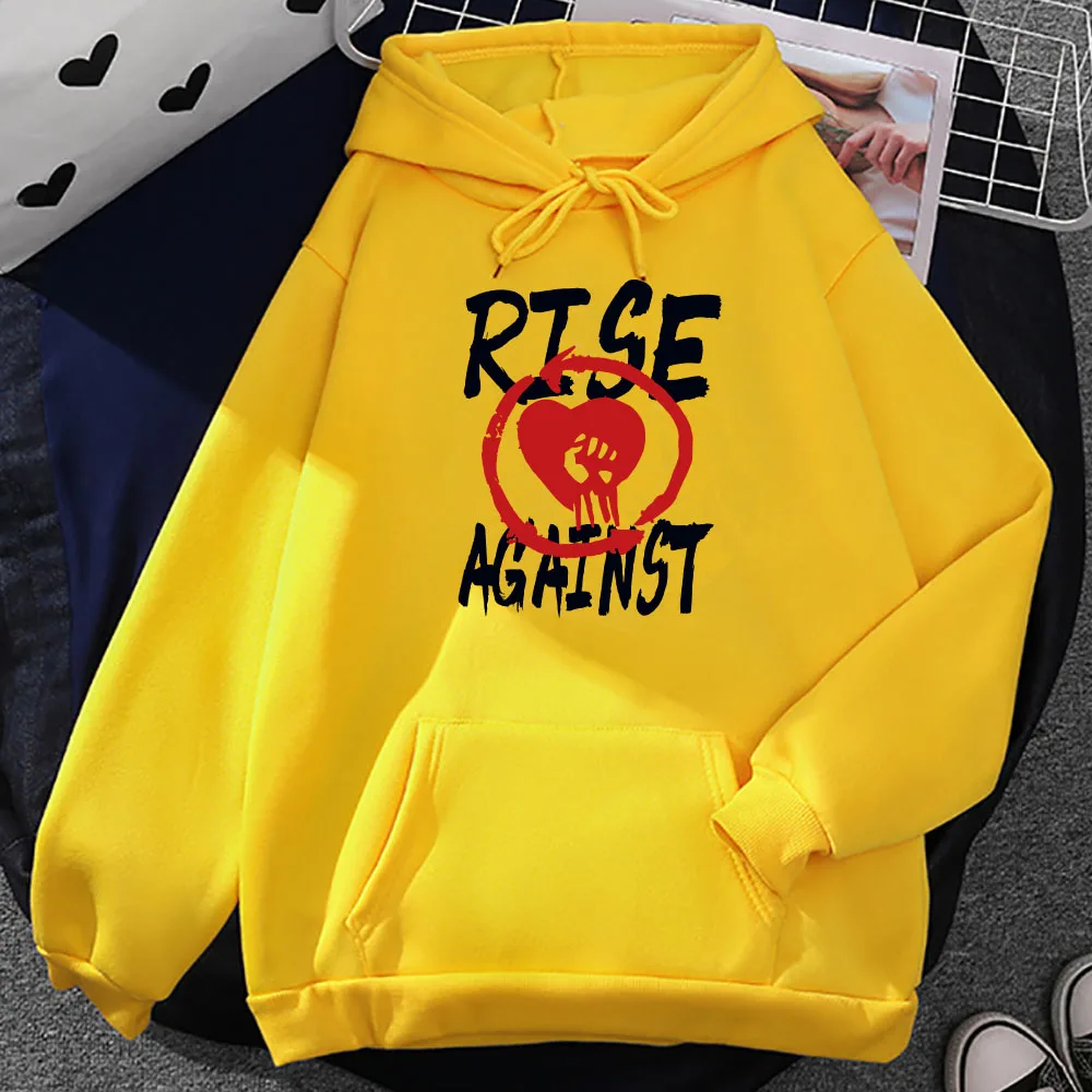 Heavy Mental Rise Against Hoodies Streetwear Unisex Winter Long Sleeve Casual Sweatshirts Hip Hop Men/Women Clothes Hooded Male