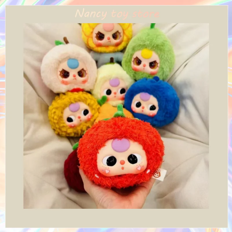 Baby Three Fruit Plush Series Kawaii Cartoon Mystery Box Stuffed Doll Figure Doll Ornament Gifts Birthday Collection Universally