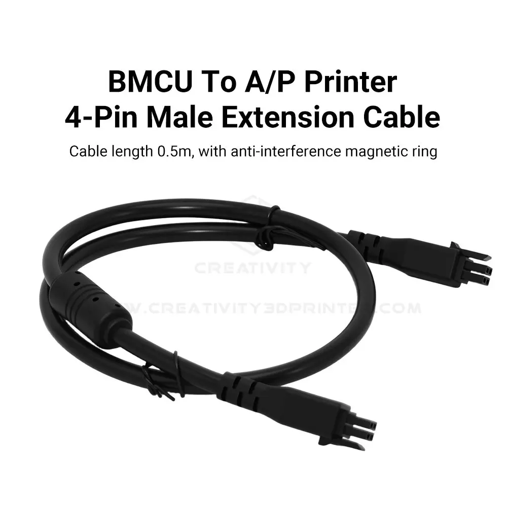 

Bambu 4PIN Male to Male 3D Printer Auto Feed BMCU To AP Printer Multi-Colour Module Connection Cable 0.5M/1M For A1 A1mini