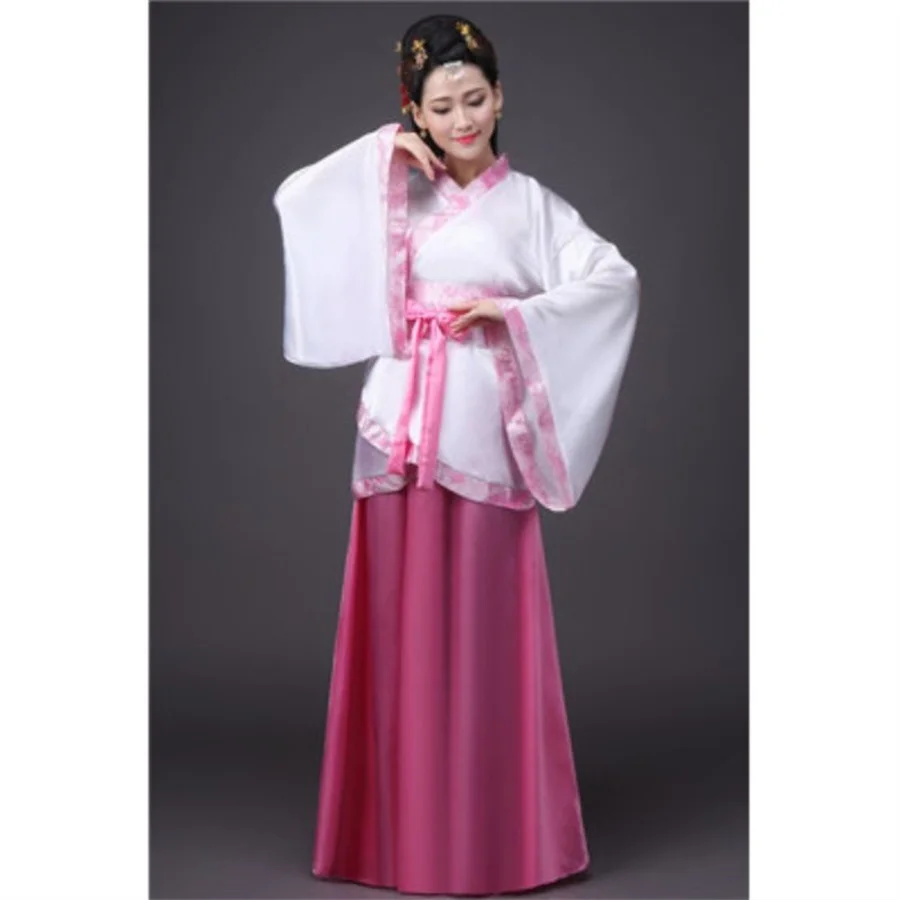 Trung Quốc Truyền Thống Hanfu Người Phụ Nữ Thêu Diễn Sân Khấu Trang Phục Mới Năm Đường Phù Hợp Với Múa Dân Gian Trung Quốc Trang Phục Cho Nữ