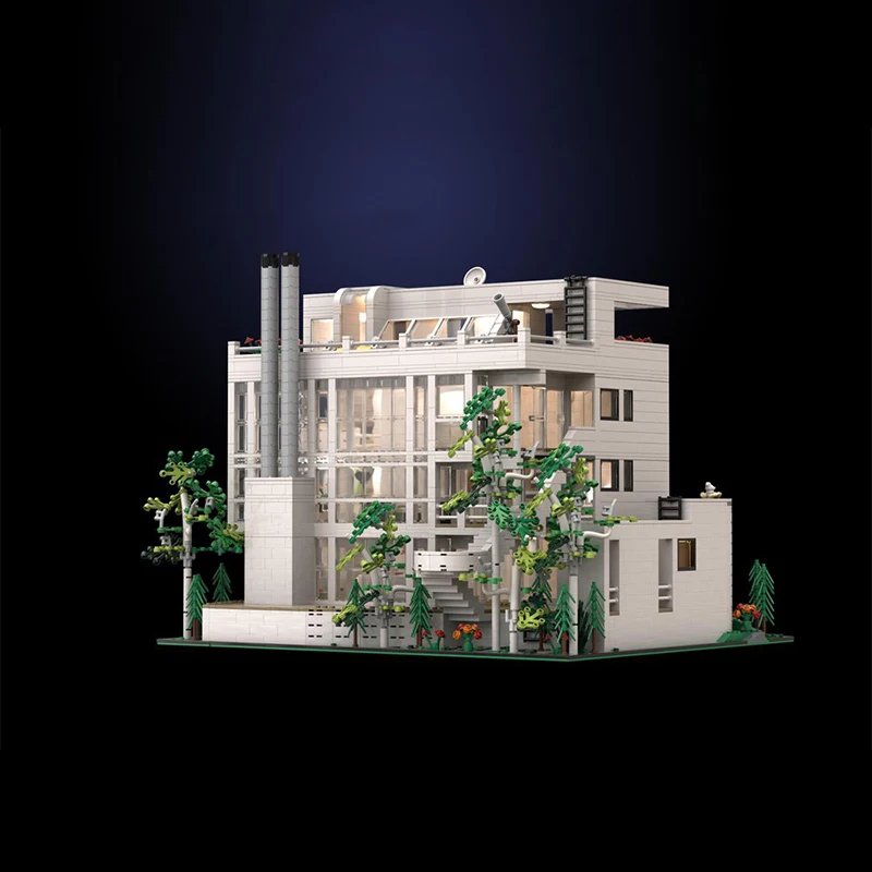 5283 ชิ้น MOC DIY บ้านดูกลาสการศึกษาบล็อกอาคารของเล่นวันเกิดของขวัญสำหรับผู้ที่ชื่นชอบการออกแบบ
