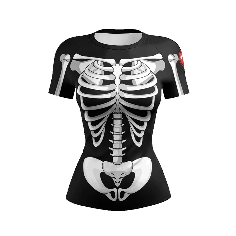 MMA Compression Rashguard T shirts Women\'s Anime Movie Gym Bodybuilding Yoga T-shirt Slim Tight Tops Sport Boxing Shirts Women