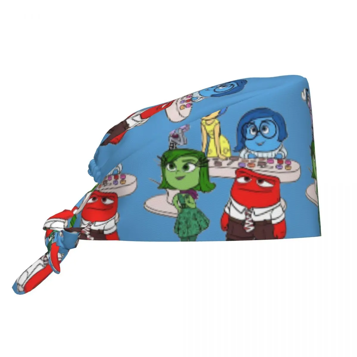 Custom Adjustable InsideOut Fear Sadness Working Hat Anger Joy Disgust Surgical Hat Scrub Nursing Doctor Surgeon Cap for Dentist