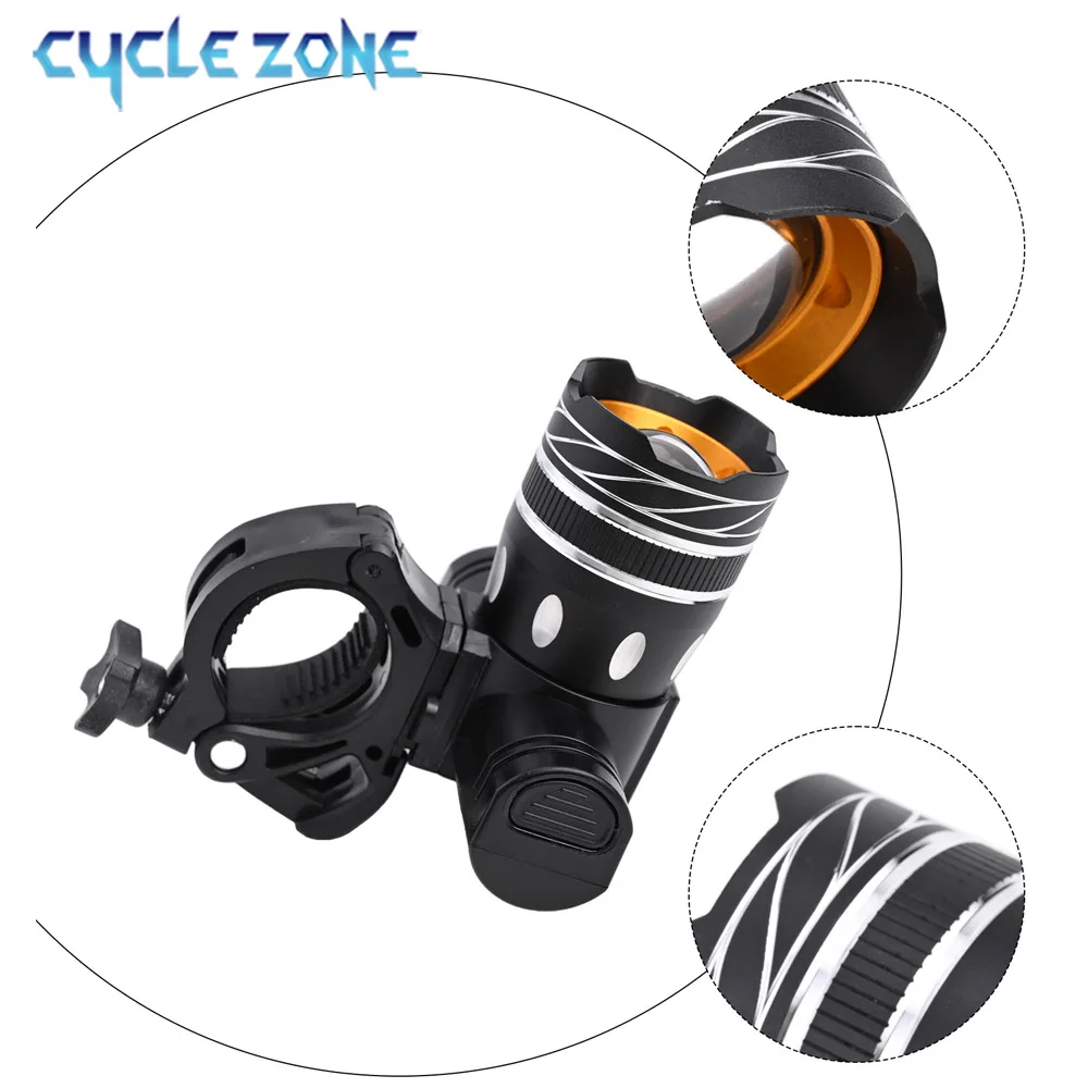 LED Bicycle Front Light Zoomable Adjustment Headlight USB Rechargeable Bike Head Lamop for Safety Cycling Bicycle Accessories image 5
