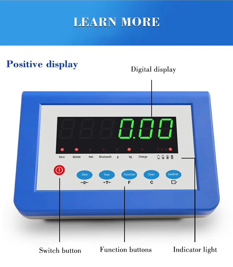 KH-2199  A3-2 Weighing Indicator Scale Electronic Scale Industrial Bench Scale LED Weighing Display Weighing Indicator