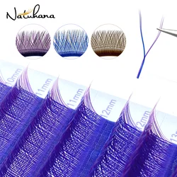 NATUHANA YY Gradient Color Eyelash Extension 0.07mm Thickness C/D/L/LU Curl Colored Lashes Makeup Tool