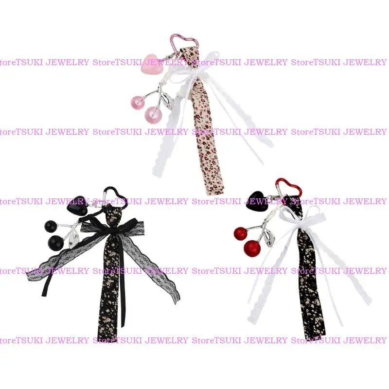 

62KE Car Keychain for Women Girls Keychain Bag Charms Metal Heart Bowknot Keychain Accessories for Backpacks,Wallets