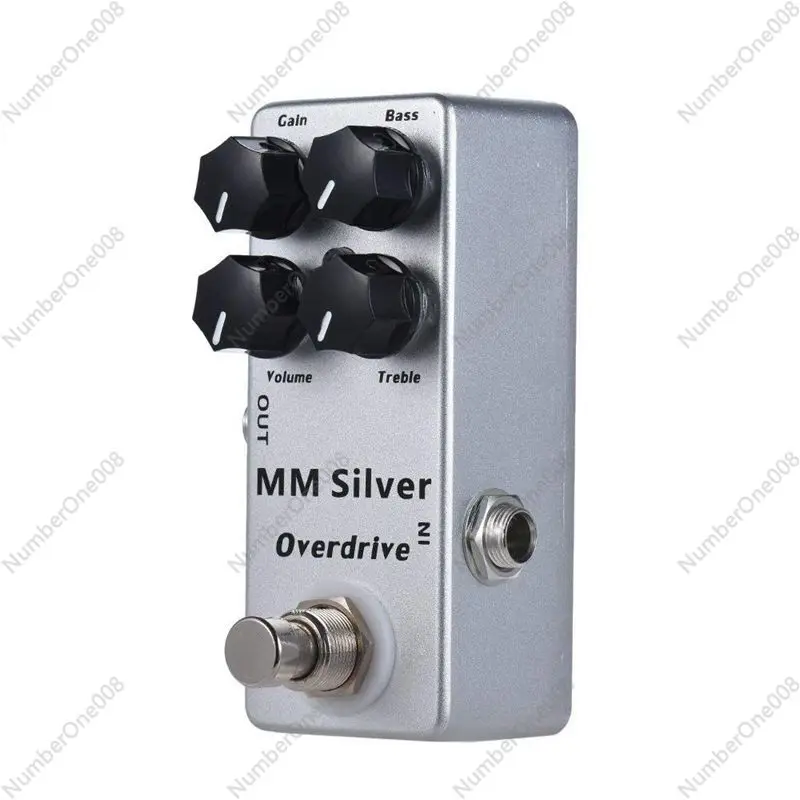 MM OVERDRIVE Guitar Effects Pedal Overdrive 4 Modes Effector Pedalboard Silver For Electric Pedals Tremolo Sound Mixer