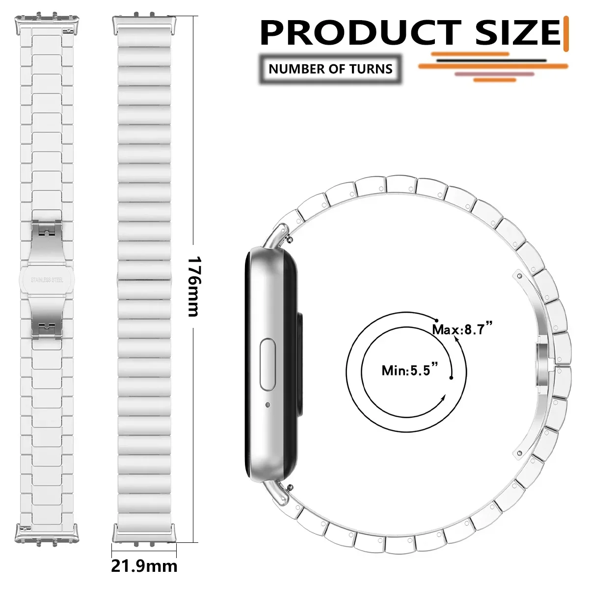 حزام من الفولاذ المقاوم للصدأ لهاتف Samsung Galaxy Fit 3 حزام بديل لسوار المعصم Galaxy Watch Fit3 #5