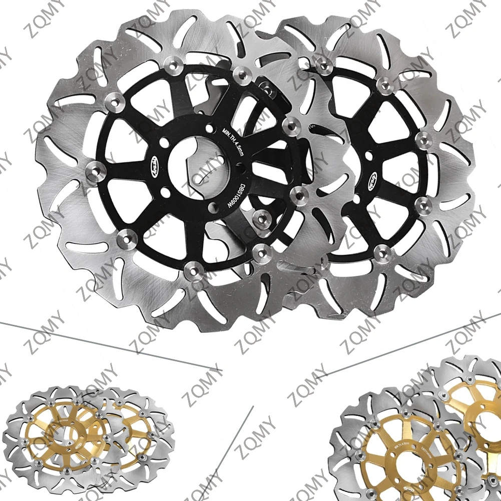 1Pair Motorcycle Fornt Brake Disc Rotors For KAWASAKI ZXR400 ZXR750 ZX9R ZRX1100 ZZR1100 & ZRX S/R 1200