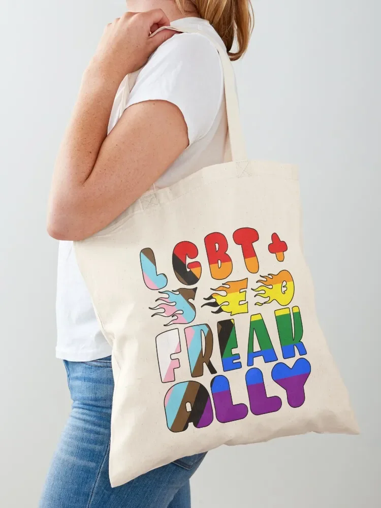 

LGBT+ SEO FREAK ALLY Tote Bag sac pour femme cloth bag woman Handbags reusable shopping bags