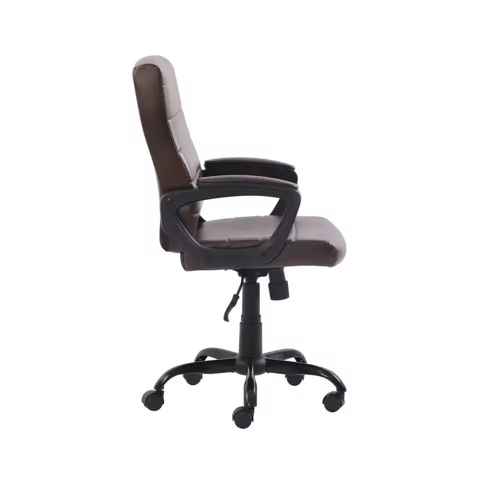 Mainstays Mid-Back Manager's Office Chair With Arms, Brown Desk Office Furniture Computer Chair