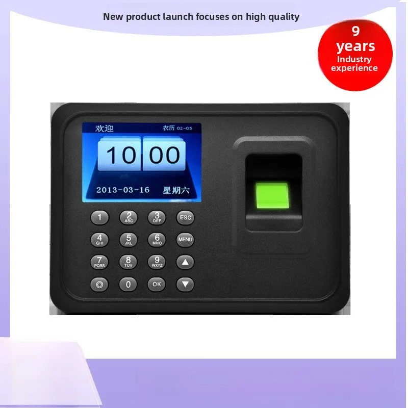 Fingerprint Clock in English Fingerprint Attendance Machine, Spanish Portuguese A5 Attendance Machine