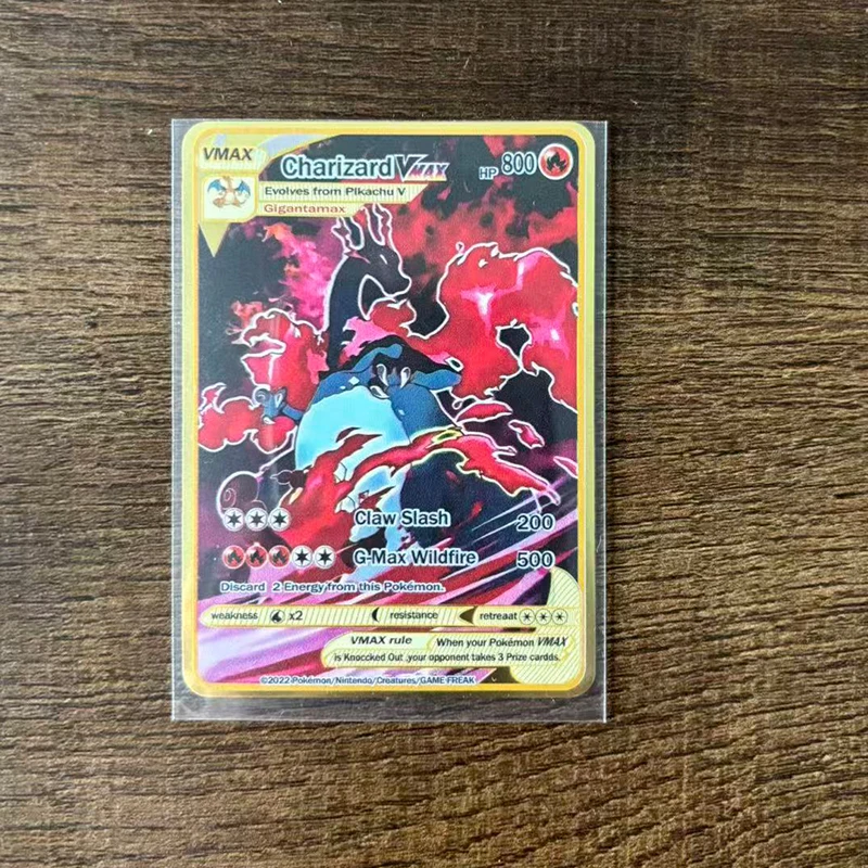 Arceus  Rayquaza Points  Metal Card Charizard Golden Metal Super Cards English Card Mewtwo Mega Anime Game Collection Gift view 6