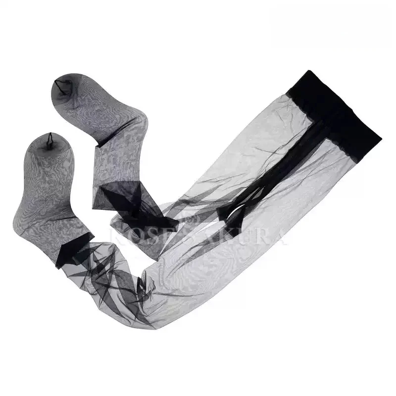 Upgraded 1D Sexy Women Tight Crotchless Transparent Pantyhose Ultra-thin Nylon Tights Breathable Stretchy Stockings Female Girl