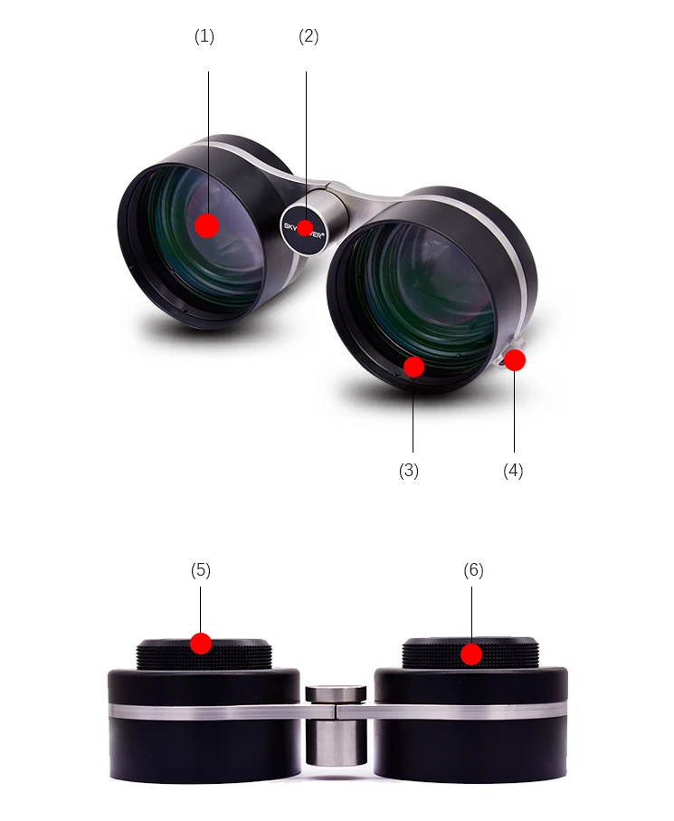 SKY ROVER 2x54 Konstellations-Fernglas FMC Ultraweitwinkel-Opernglas für Astronomische Beobachtung mit UHC-Filtern für Scharfe Sternbeobachtung – Detail 7