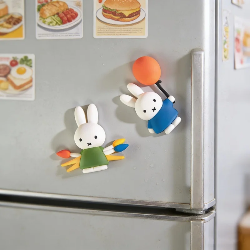 

Новые оригинальные Kawaii Miffy креативные магнитные наклейки на холодильник слепая коробка милый новогодний подарок для девочек аниме периферийные игрушки Gif