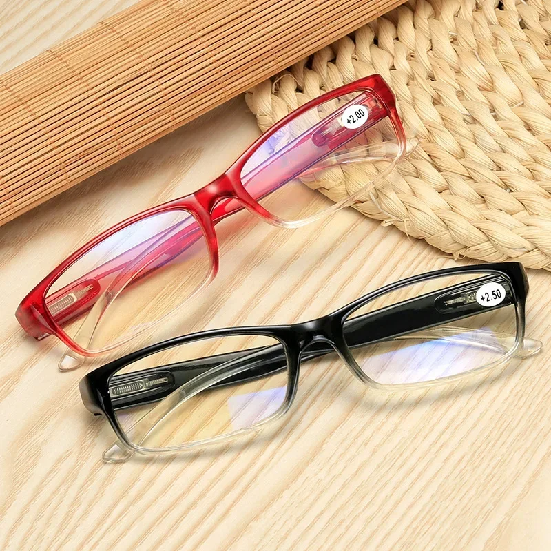 New Gradient Frame Fashion Anti-blue Reading Glasses Unisex Elderly Hyperopia Reading Newspaper Watching TV Reading Glasses