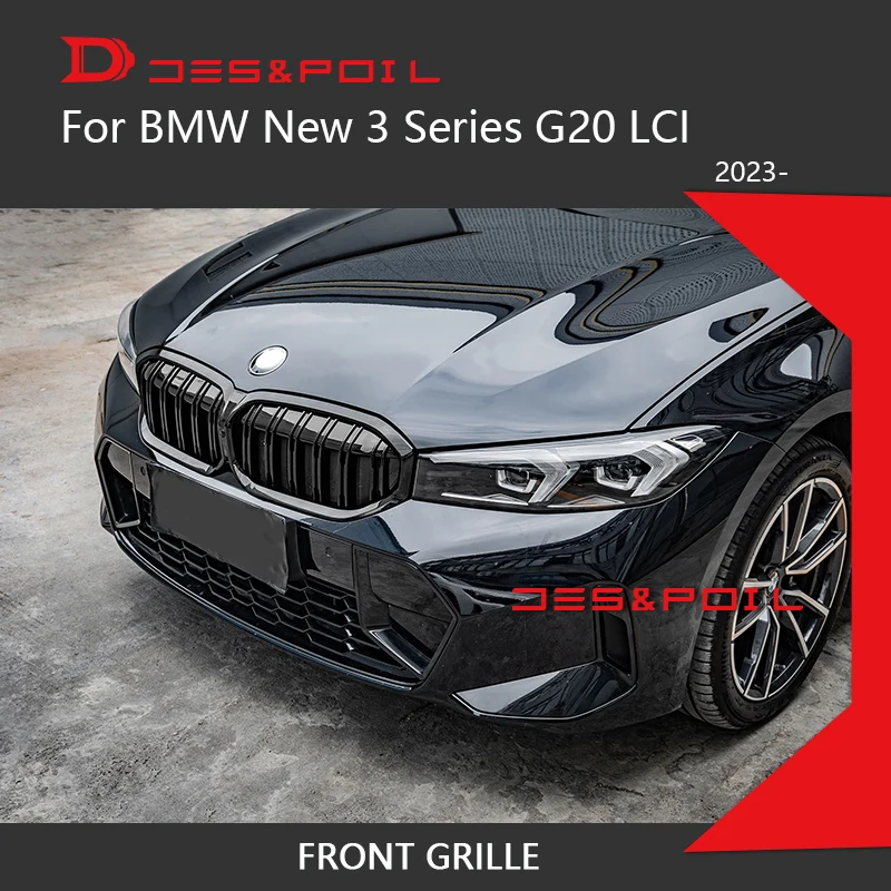 For 2023 BMW New 3 Series G20 Kidney Grille LCI Front M3 Grill Auto Racing Grid xDrive Cabrio 320i 325i 330i M Sport